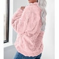 thumbnail image 5 of GigrtiJin Women's Oversized Plush Thick Warm Jackets Long Sleeves 1/4 Zipper Lapel Fleece Solid Color Loose Tops, 5 of 5