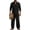 Black, variant on LTTVQM Men's Wrinkle Resistant Lightweight Vacation Cotton Linen Two Piece Outfit Camp Collar Shirt Wide Leg Pants Casual Daily Long Sleeve Holiday Suit Top Light Blue S