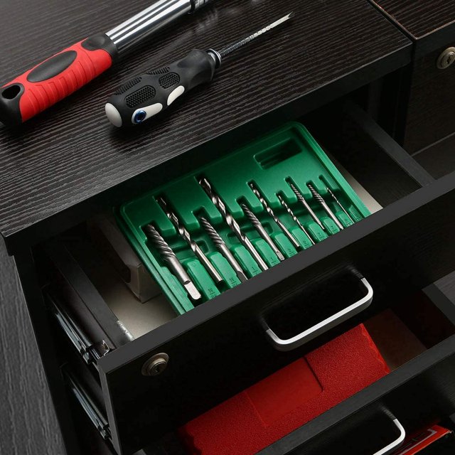 Extractores de tornillos dañados con perno roto de 11 piezas con caja de almacenamiento Ormromra YQ-1493
