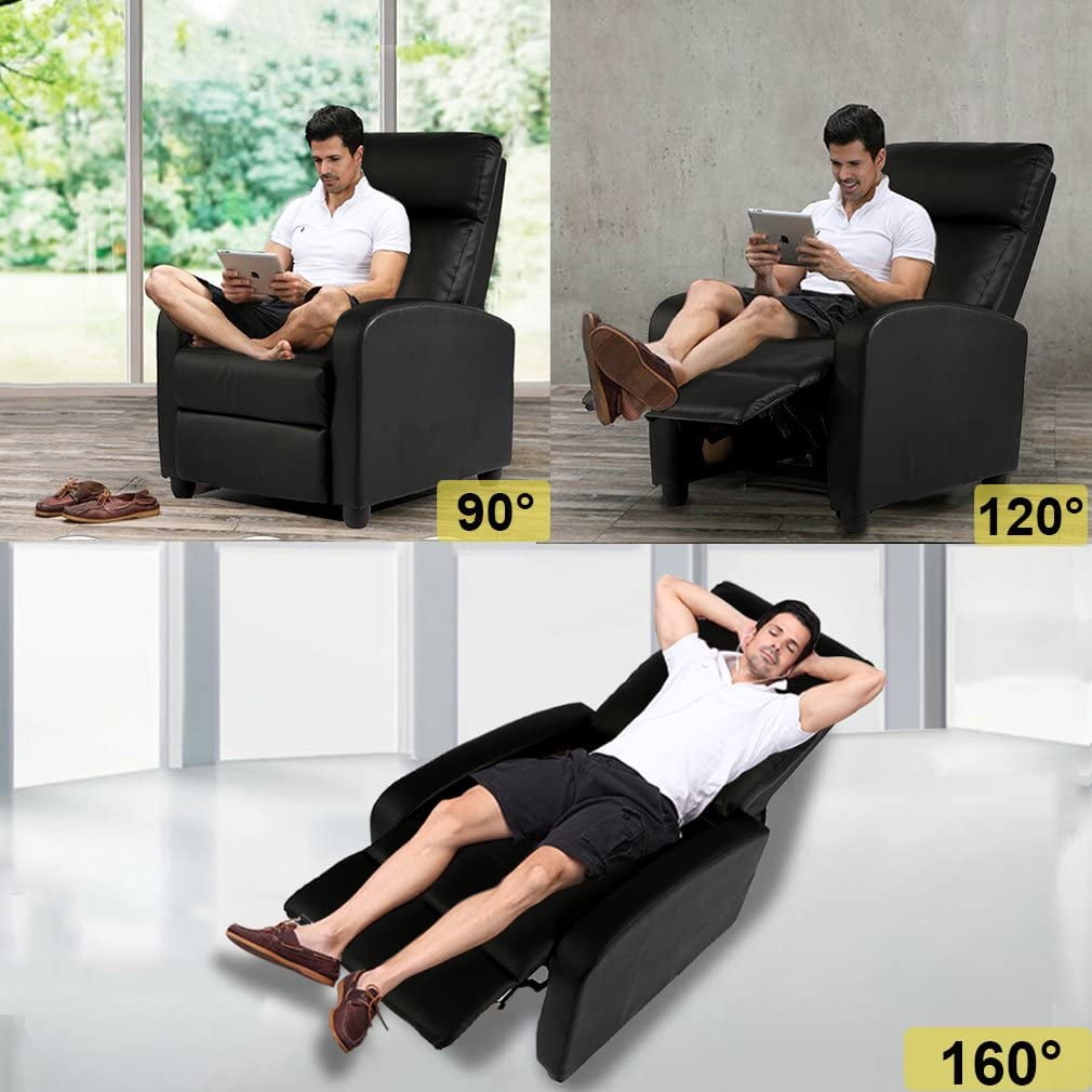 Fdw Recliner Chair For Living Room Recliner Sofa Wingback Chair Single Sofa Accent Chair Arm Chair Home Theater Seating Modern Reclining Easy Lounge