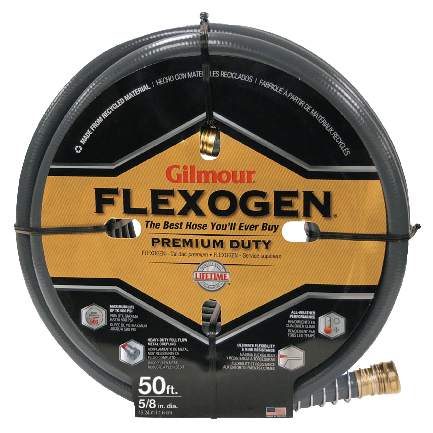 Gilmour Flexogen Garden Hose, 5 8 in X 50 ft, Gray by GilmourĀ®