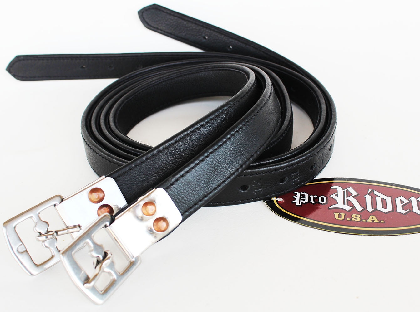 Equestrian Horse Tack Adult English Saddle Stirrup Leathers Black 54 804ST19BK54 Equestrian Horse Tack Adult English Saddle Stirrup Leathers Black 54 804ST19BK54