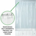 thumbnail image 6 of mDesign Long PEVA 72" x 72" Waterproof Shower Curtain Liner, 2 Pack, Clear, 6 of 9