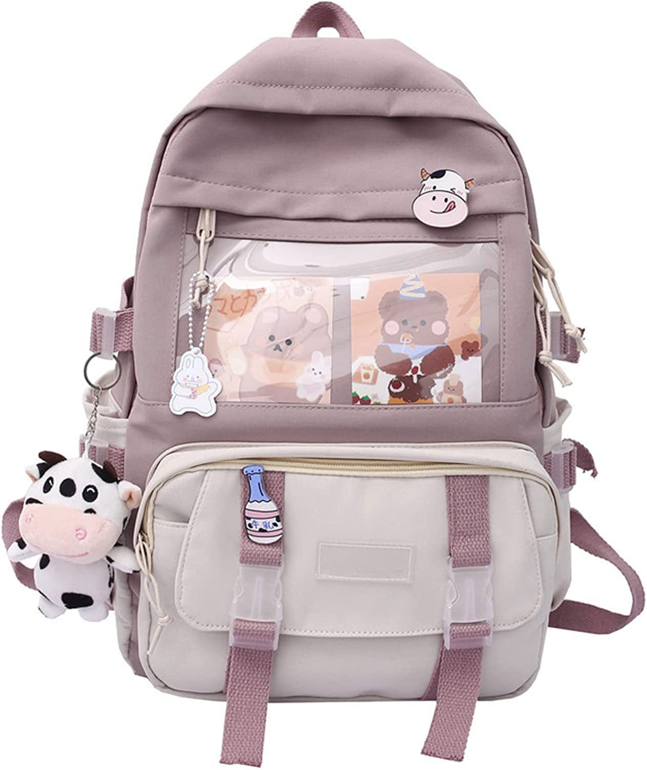 CoCopeaunts Kawaii Backpack with Cute Pin Accessories Plush Pendant ...