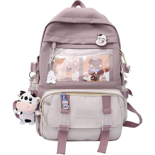 CoCopeaunts Kawaii Backpack with Cute Pin Accessories Plush Pendant ...