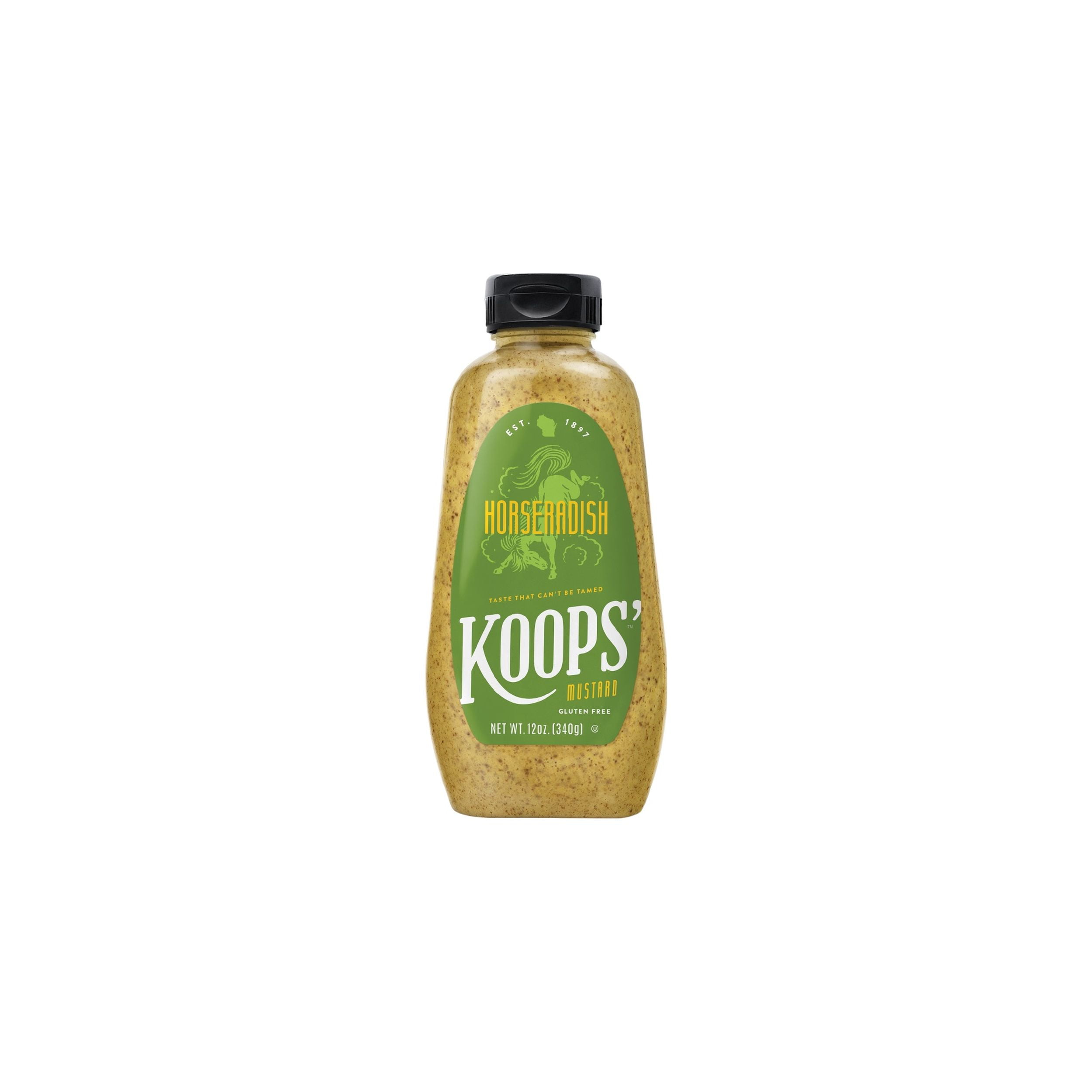 Koops' Horseradish Mustard, 12 oz. Bottle, 6Pack