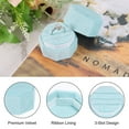 thumbnail image 3 of Uxcell Velvet Ring Box, 3 Slot Octagon Wedding Ring Display Holder Box Jewelry Ring Gift Box Light Blue, 3 of 7