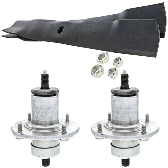 Genuine OEM Spindle and Blade 2 Pack John Deere X300 X304 X310 AM141032