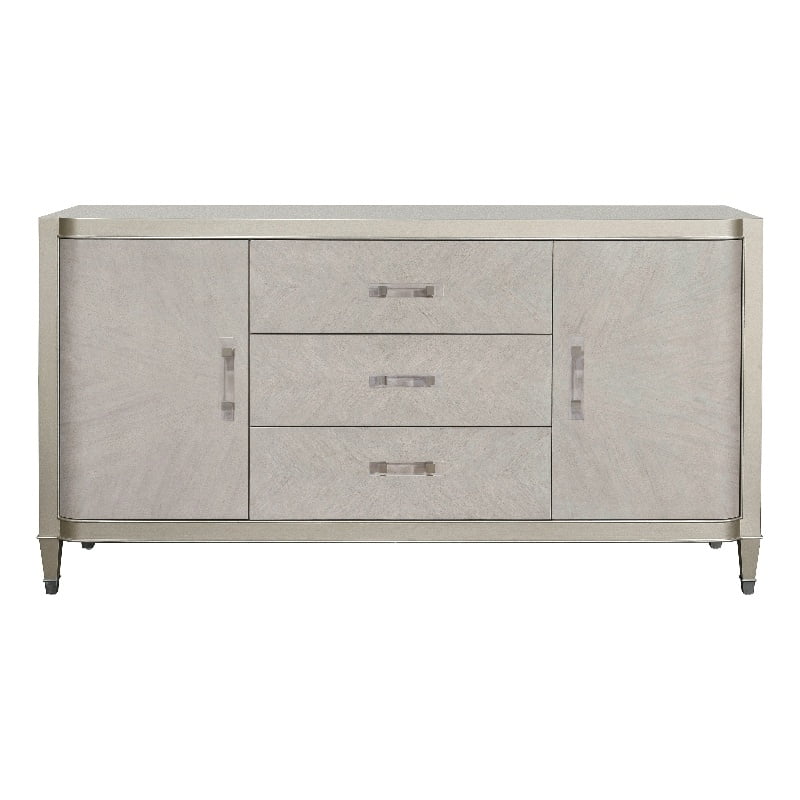Pulaski Zoey Solid Wood Two Door Buffet in Silver Finish