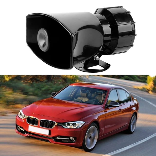 Bocina de alarma de tono, bocina de automóvil de 12 V con puerto cuadrado y 7 bocinas, rendimiento inigualable