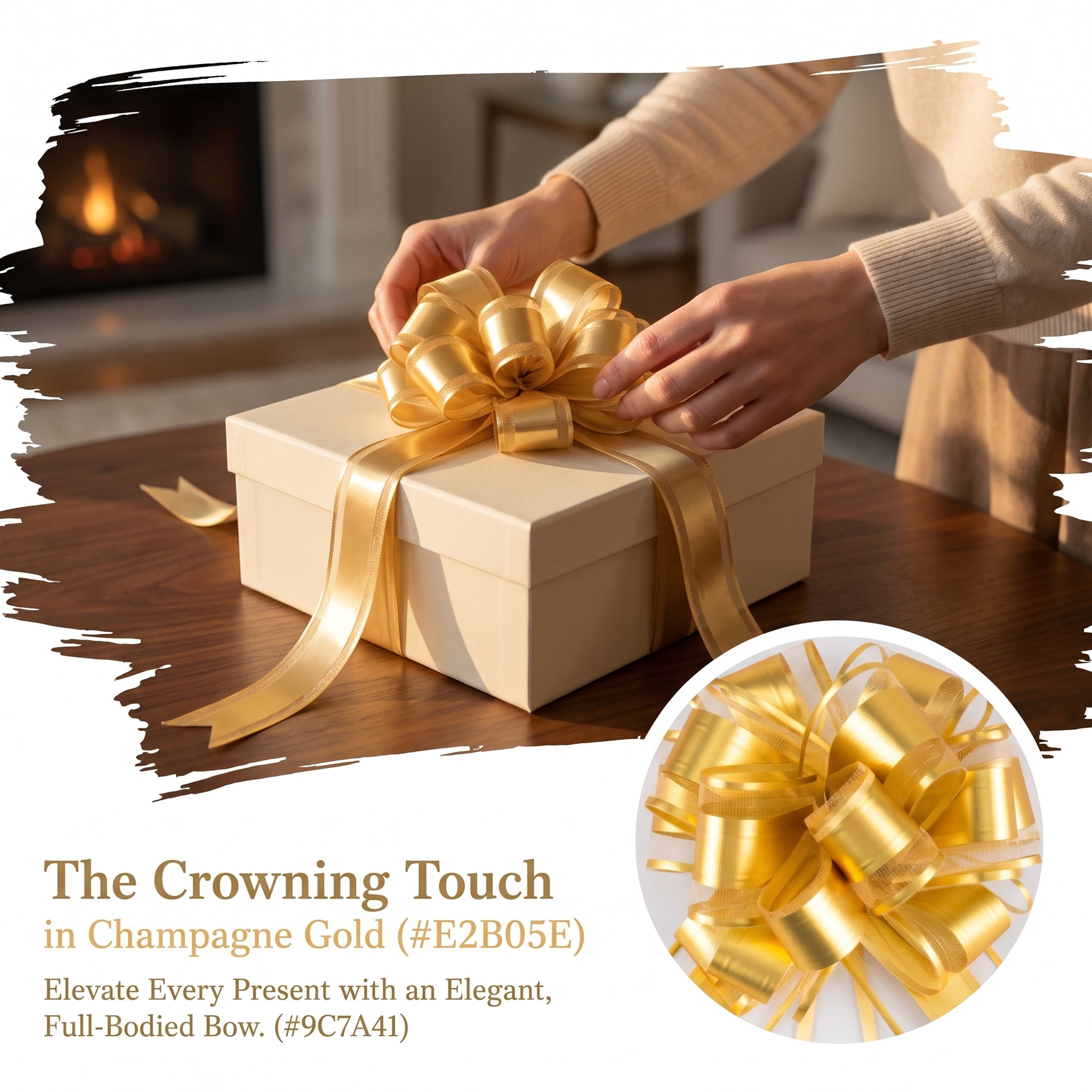 Unique Bargains Elegant Multi-Layered Star Bows for Gift Wrapping and Decoration Gold