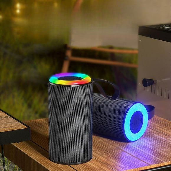 Qiopertar Clearing livraison gratuite Haut - parleur Bluetooth sans fil, double Haut - parleur, SUBWOOFER, réveil électronique, mini stéréo, idéal pour les cadeaux étudiants