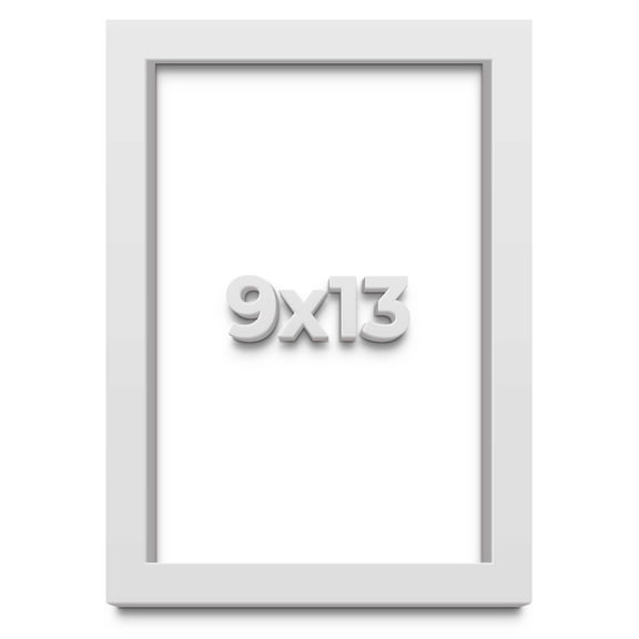 9x13 Shadow Box High Gloss White Display Frame | 1.625 Inches Deep | 1 Inch Moulding Width | Solid