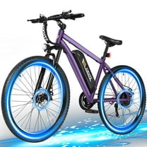 ESKUTE Purple Electric Bike for Adults – 27.5" Mountain E-Bike, 21-Speed,1200W Peak Brushless Motor 19MPH,500W Motor 48V 10.4Ah Removable Battery, Up to 55 Miles Range, Commuter E-MTB,with NFC Unlock