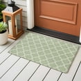 thumbnail image 5 of Sage Green Morocco 2'x3' Washable Rug, Boho Abstract Geometric Grid Plaid Non-Slip Soft Doormat Area Rugs for Entrance Bathroom Bedsides, StainResistant Carpet for Kitchen Bedroom, Entryway Floor Mat, 5 of 9