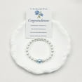 thumbnail image 2 of Something Blue Gift for Bride Bridal Shower Gifts for Bride to be Pearl Beaded Bracelet Bridal Party Gift (one blue), 2 of 6