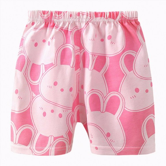 KPOPLK Summer Toddler Boys Shorts Boy Cotton Casual Shorts Elastic Waist Lounge Shorts with Pockets Size 12-18 Months,Pink