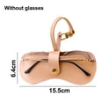 thumbnail image 2 of Los vidrios colgantes portátiles de cuero suave empaquetan el bolso anti de las gafas de sol del bolso colgante de la presión, 2 of 5