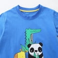 thumbnail image 5 of Kiijoy Boys Summer Outfits Animal Print Short Sleeve T Shirt and Shorts Set, Sizes 5-6, 5 of 5