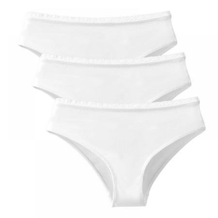 

3 Pack Womens Cotton Underwear Comfort Breathable Bikini Panties