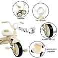 thumbnail image 2 of Triciclo para Niños THE BABY SHOP plegable Con luz y sonido 2 a 4 años Beige, 2 of 9