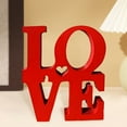 thumbnail image 4 of Valentine's Day LOVE Table Sign Wooden Love Letter Desktop Decoration Home Office Red Love Block Home Party Wedding Anniversary Ornament, 4 of 7