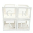 thumbnail image 1 of 4pcs Letter Balloon Boxes Graduation Party Decor Balloon Case Photography Props, 1 of 8