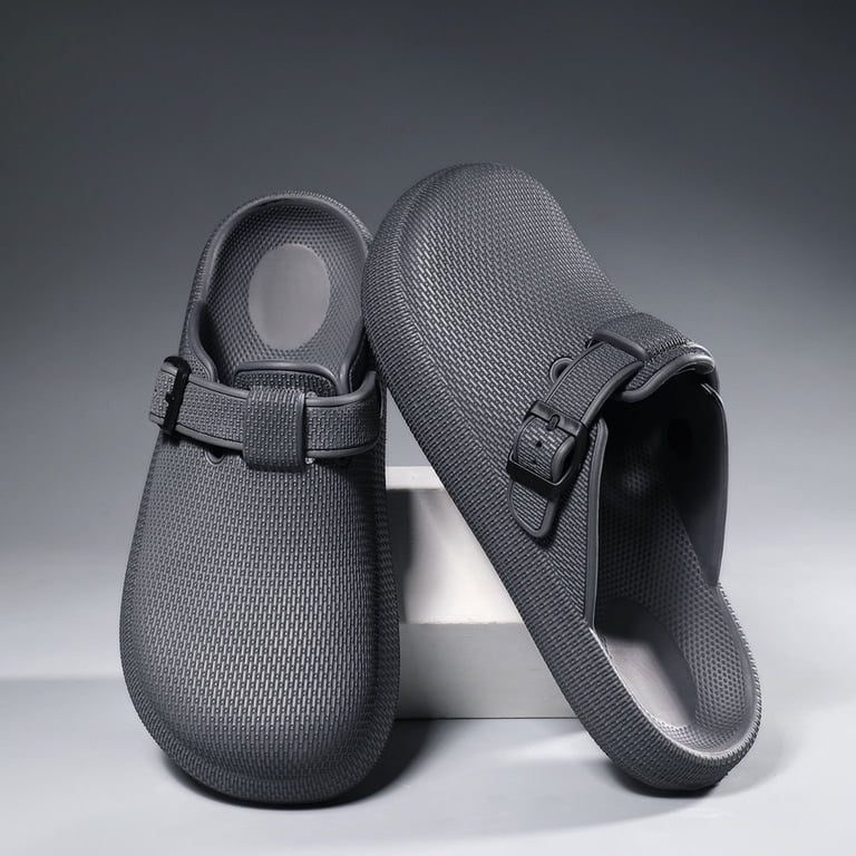 Gray Cushioned Slip-On Clogs 7905382_Gray_Stripe?wid=400&  main image 4