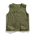thumbnail image 4 of Mens Big & Tall Vests, Men's Fishing Vest Utility Safari Travel Vest with Multi Pockets Outdoor Work Photo Cargo Fly Summer Vest M-3XL, 4 of 4