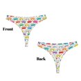 thumbnail image 3 of Balery Colorful Bus Tangas de Algodón para Mujer con Estampado – Ropa Interior Sexy, Transpirable, G-string-4X-Large, 3 of 6