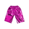 thumbnail image 4 of Eandarui Kids Disco Knee Length Shorts Sparkle Dance Booty Shorts Girls Boys Shiny Metallic Short Hot Pink 110, 4 of 5