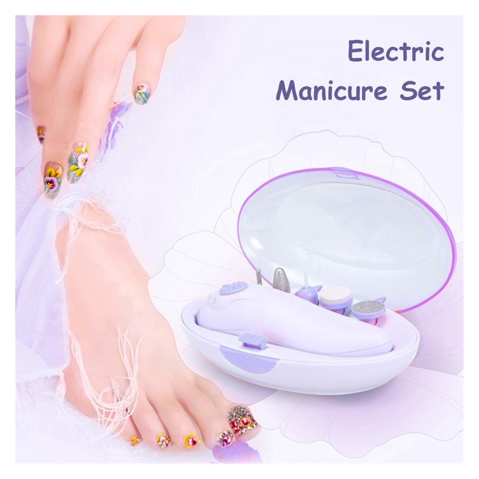 Electric Manicure Pedicure Kit Multifunctional Pedicure Manicure Tools Set Cordless Electric Nail Drill Kit For Men Or Women Nail C