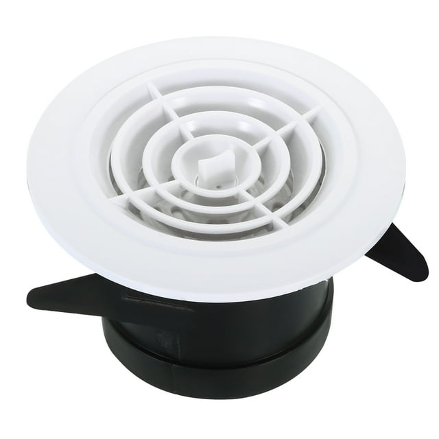 Unique Bargains 3 Inch Round Air Vent, Adjustable Ceiling Diffuser Grill Cover ABS Louver Soffit Vent with Screen Rotate Type