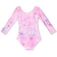 thumbnail image 4 of WOLLED Toddler Kids Gymnastics Leotards for Girls 3-12T Long Sleeves Tumbling Bodysuits Dance Outfits Sparkly Prints Dancewear, 4 of 11