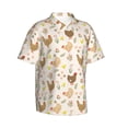thumbnail image 2 of Balery Chicken Family Print Men's Hawaiian Shirts Short Sleeve Beach Shirt Relaxed Fit Vacation Button Down Shirts-XX-Large, 2 of 9