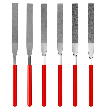 7" Diamond Coated Flat File Set of 6 Pieces with Different Grits