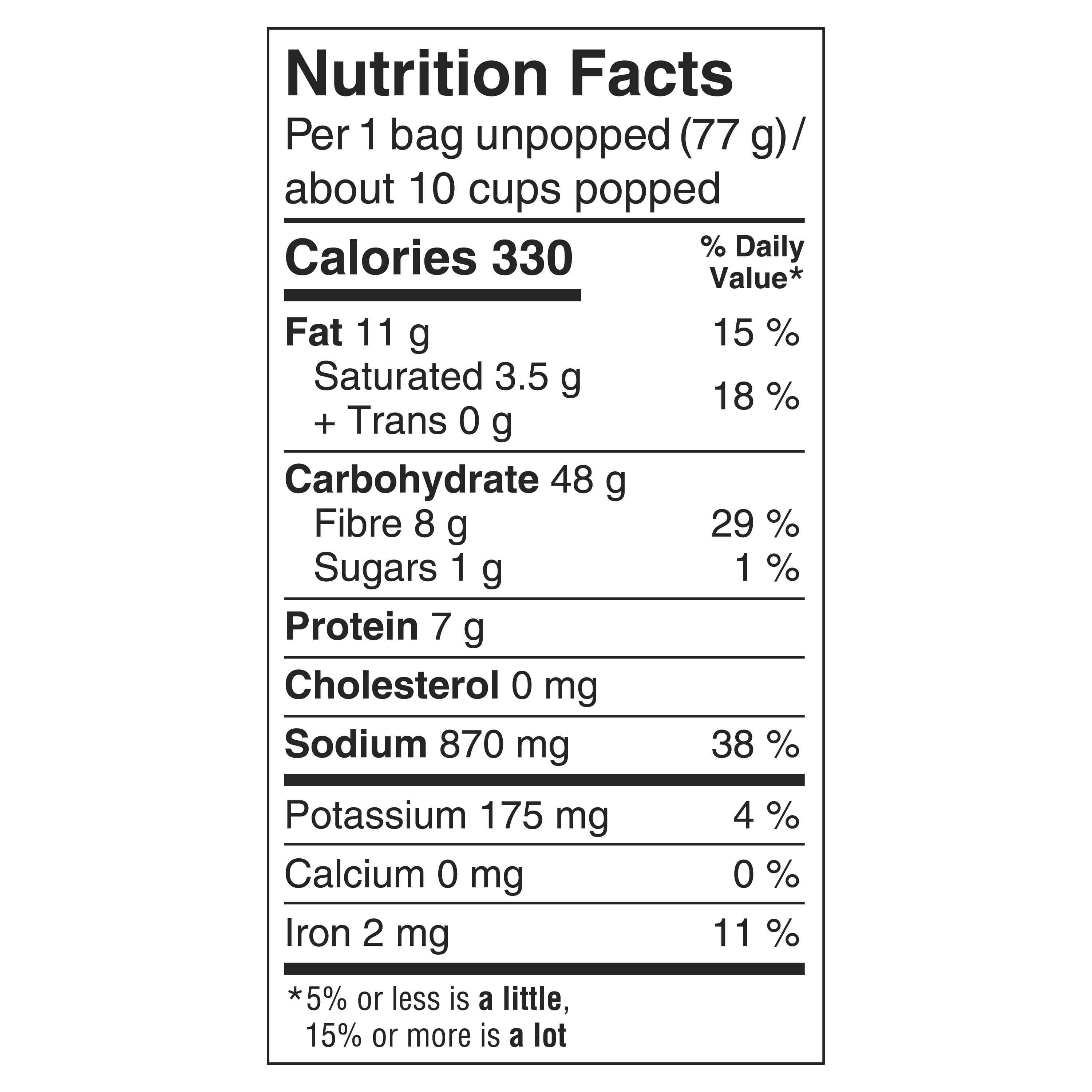 Maïs soufflé au micro-ondes avec de l’huile d’avocat Orville Redenbacher (5 sacs, 77g) sans OGM, grains entiers micro-ondes  maïs soufflé fait avec 100% huile d'avocat et source élevée de fibres