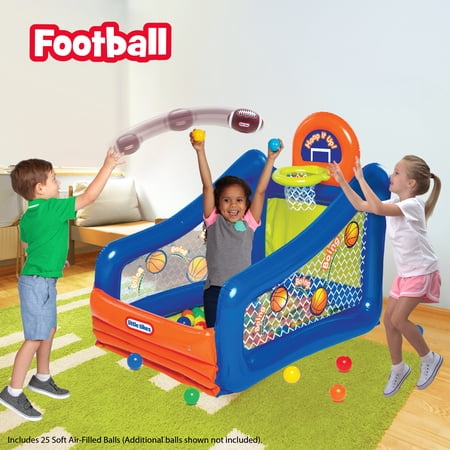 LITTLE TIKES HOOP IT UP! PLAY CENTER, 3 IN 1SPORTS 25 BALL VALUE PACK, INDOOR AND OUTDOOR PLAY FOR CHILDREN 3 TO 6 YEARS OLD