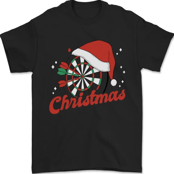 Christmas Dartboard Darts Fun Xmas Unisex T-Shirt, up to size 5XL