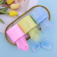 thumbnail image 4 of Tulle Roll 6CM*25 Yard Illusory Glitter Sequin Tear-resistant DIY Craft Wedding Decor Reusable Baby Shower Skirt Lace Yarn Roll Party Favors-Dark Pink, 4 of 8