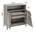 thumbnail image 2 of Litake Sideboard Buffet Cabinet Storage Cabinet [Oblique Door] [Adjustable Shelves] for Kitchen, Dining, Living Room, Grey, 2 of 6