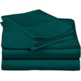 thumbnail image 2 of D.N.G. BEDDINGS Luxury 4 Piece Sheet Set with 6 Inch Deep Pocket 800 Thread Count 100% Egyptian Cotton Solid Teal Color Queen Size, 2 of 4