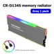 thumbnail image 5 of COOLMOON CR-D134S ARGB RAM disipador de calor disipador de calor para escritorio (gris) WDOplteas Para estrenar, 5 of 9