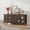 Brown, variant on 63.1" Farmhouse TV Stand for 70 Inch TV, Modern Rustic Entertainment Center with Glass Doors and 3 Drawers, Mid-Century Media Console-Brown