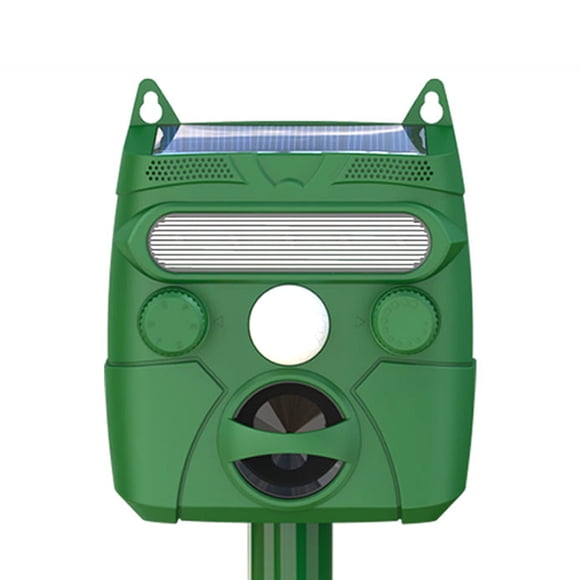 Animal Ultrasónico Disuasión de Animales Dispositivo Disuasivo de animales Solar al aire libre con sensor de movimiento y luz lideró para animales salvajes
