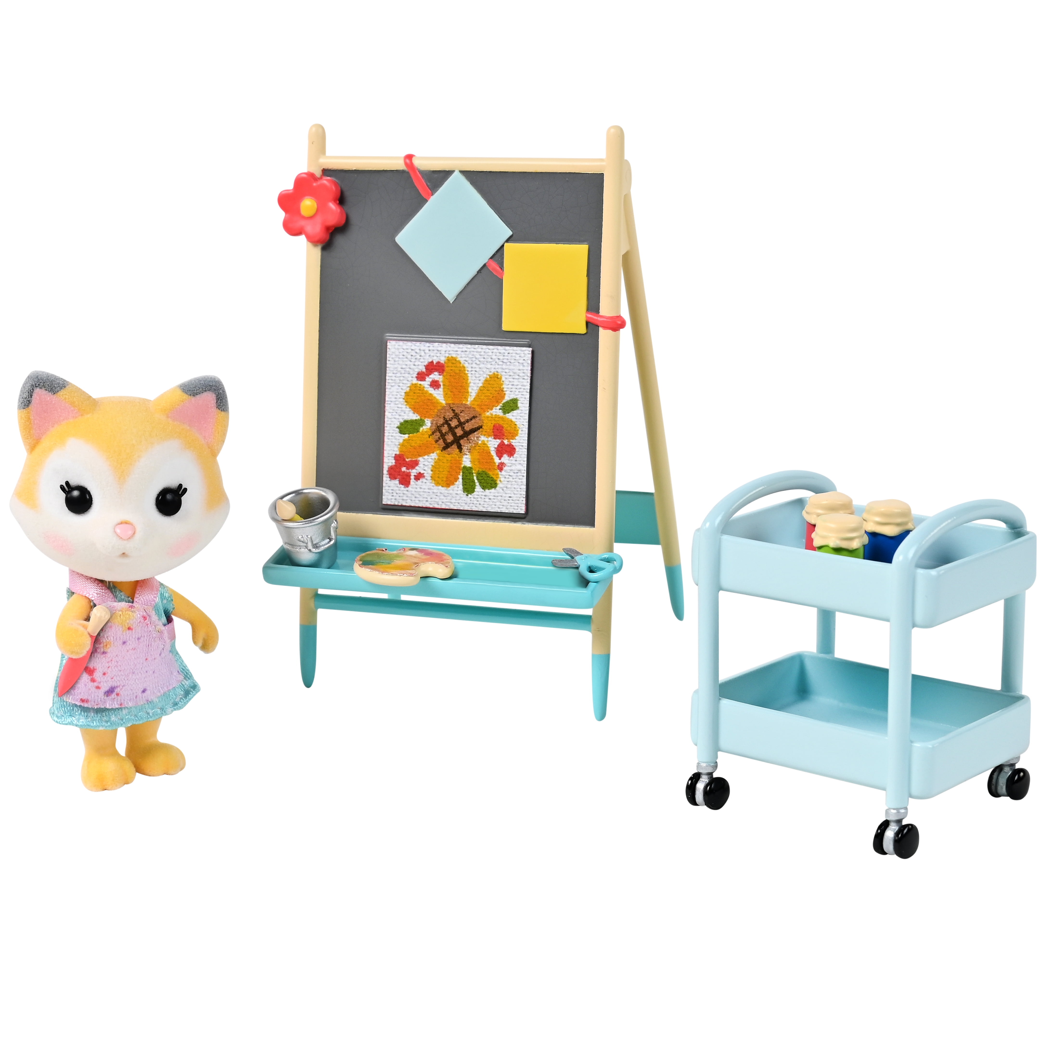 Sunny Days Entertainment Honey Bee Acres Paint & Color Art Fun, Complete set with Miniature Doll Figure, 13 Pieces, Ages 3 and up