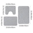 thumbnail image 2 of Cobblestone Embossed Bathroom Bath Mat 3pcs Super Soft Non-slip Floor Rugs Set for Shower Room, 2 of 5