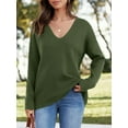thumbnail image 5 of Sherrylily Women Oversized Deep V Neck Sweaters Sweater Pullover Long Sleeve Jumper, 5 of 6