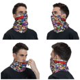 thumbnail image 2 of Brawlls Collage Bandana cubierta de cuello estampada, juego de dibujos animados, bufanda envolvente, tocado multiuso, pesca, Unisex, Adulto, lavable, 2 of 5