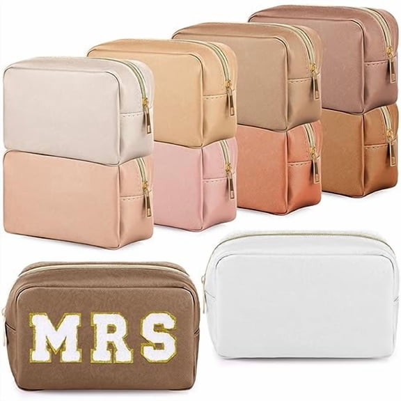 Uourmeti Cosmetic Makeup Bag in Rose Cosmetic Pattern, Durable Polyester Toiletry Organizer with Zipper for Ladies Travel
